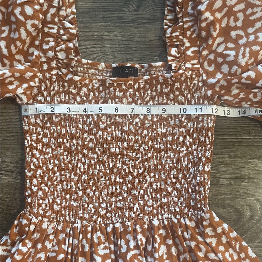 1. State Smocked Puff Sleeve Mini dress size Small - Picture 9 of 10